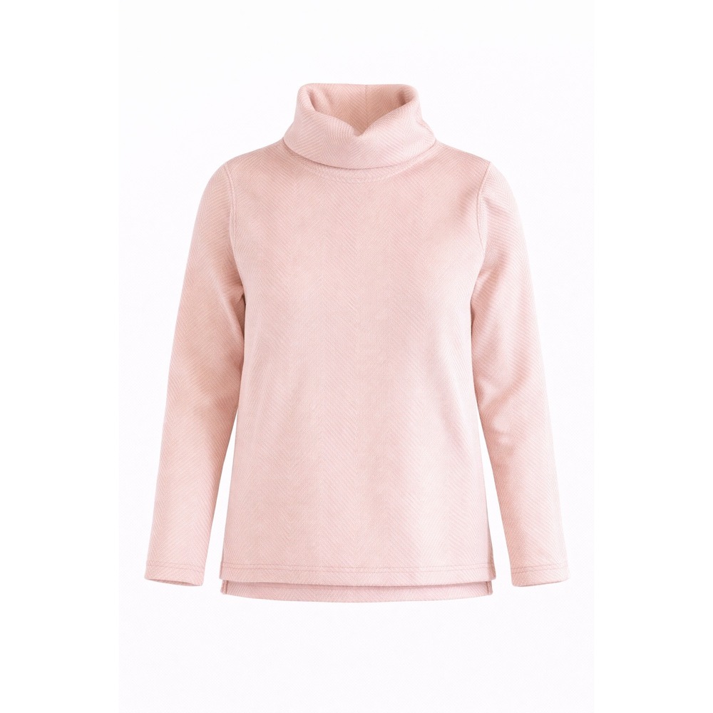 J. Crew Pink‎ Herringbone Textured Turtleneck Sweater Size M